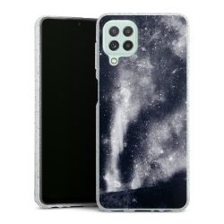 Silikon Glitter Case transparent-silber