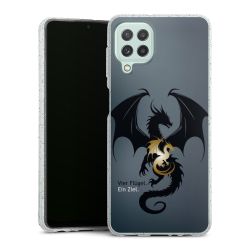 Silikon Glitter Case transparent-silber