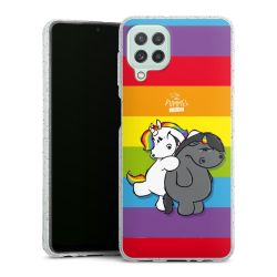 Silikon Glitter Case transparent-silber