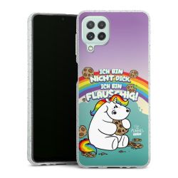 Silikon Glitter Case transparent-silber