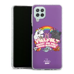 Silikon Glitter Case transparent-silber