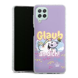 Silikon Glitter Case transparent-silber