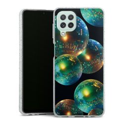 Silikon Glitter Case transparent-silber