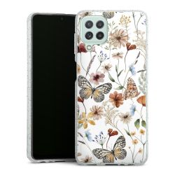 Silikon Glitter Case transparent-silber