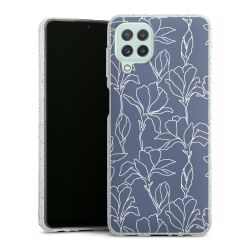 Silikon Glitter Case transparent-silber