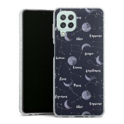 Silikon Glitter Case transparent-silber