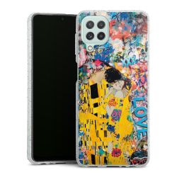 Silikon Glitter Case transparent-silber