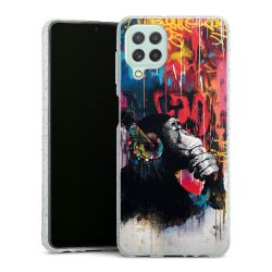 Silikon Glitter Case transparent-silber