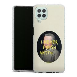 Silikon Glitter Case transparent-silber