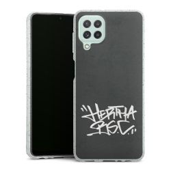 Silikon Glitter Case transparent-silber