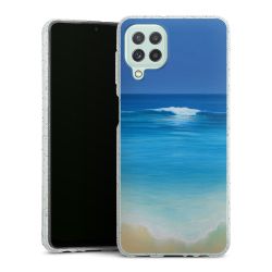 Silikon Glitter Case transparent-silber