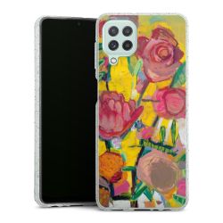 Silikon Glitter Case transparent-silber