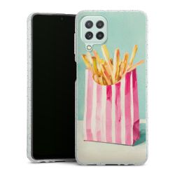 Silikon Glitter Case transparent-silber