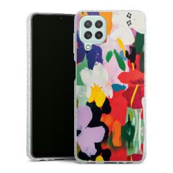 Silikon Glitter Case transparent-silber