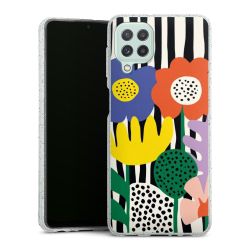 Silikon Glitter Case transparent-silber