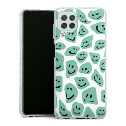 Silikon Glitter Case transparent-silber