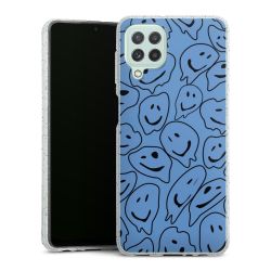 Silikon Glitter Case transparent-silber