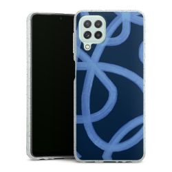 Silikon Glitter Case transparent-silber