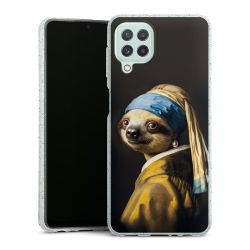 Silikon Glitter Case transparent-silber