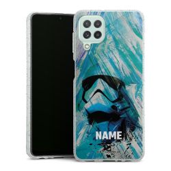 Silikon Glitter Case transparent-silber