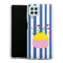 Silikon Glitter Case transparent-silber