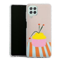 Silikon Glitter Case transparent-silber