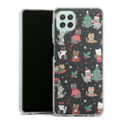 Silikon Glitter Case transparent-silber