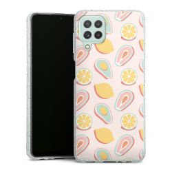 Silikon Glitter Case transparent-silber