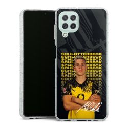 Silikon Glitter Case transparent-silber