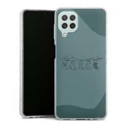 Silikon Glitter Case transparent-silber