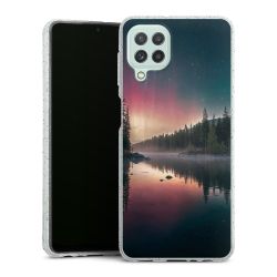 Silikon Glitter Case transparent-silber