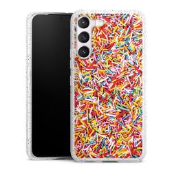 Silicone Glitter Case silver glitter