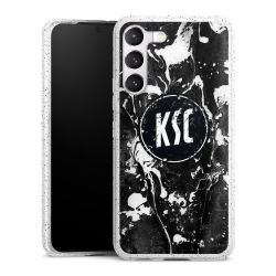 Silikon Glitter Case transparent-silber