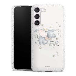 Silikon Glitter Case transparent-silber