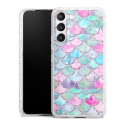 Silikon Glitter Case transparent-silber