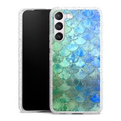 Silikon Glitter Case transparent-silber