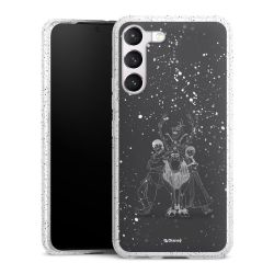 Silikon Glitter Case transparent-silber