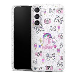 Silikon Glitter Case transparent-silber