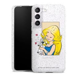 Silikon Glitter Case transparent-silber