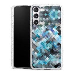 Silicone Glitter Case silver glitter