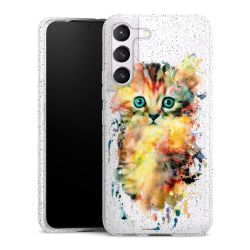 Silikon Glitter Case transparent-silber