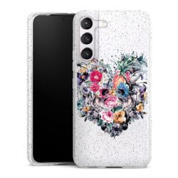 Silikon Glitter Case transparent-silber