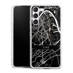 Silikon Glitter Case transparent-silber