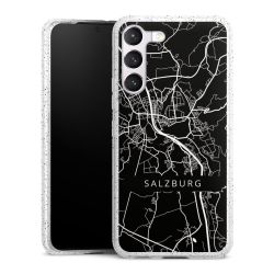 Silikon Glitter Case transparent-silber