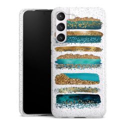 Silikon Glitter Case transparent-silber