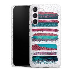 Silikon Glitter Case transparent-silber