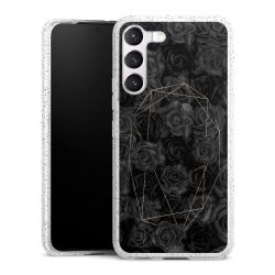 Silikon Glitter Case transparent-silber