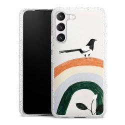 Silikon Glitter Case transparent-silber