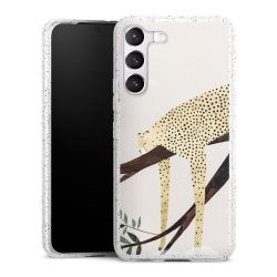 Silikon Glitter Case transparent-silber