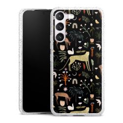 Silikon Glitter Case transparent-silber